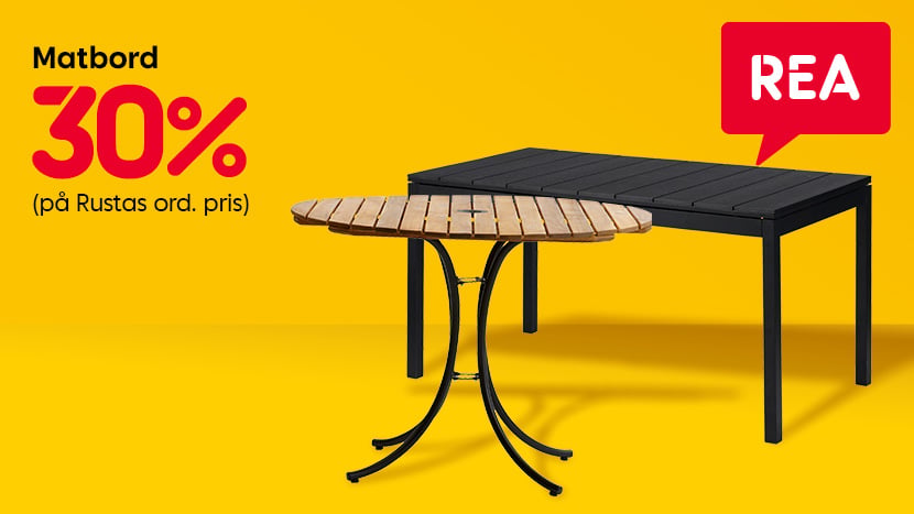 REA: Matbord 30%.
