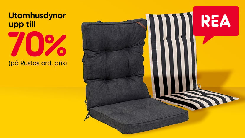 REA: Utomhusdynor upp till 70%.