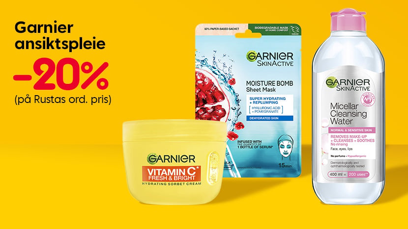 Garnier ansiktspleie -20%
