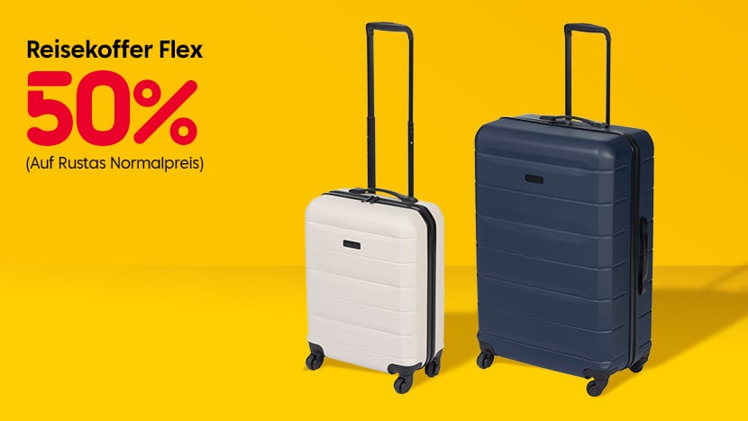 Reisekoffer Flex 50%.