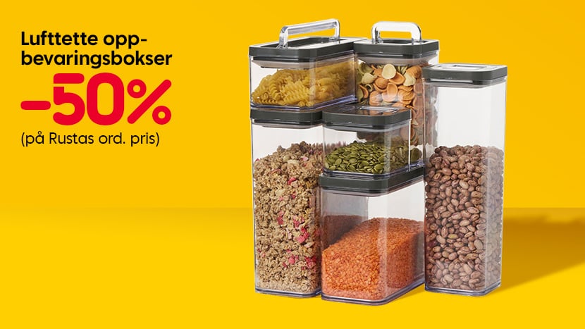 Lufttette oppbevaringsbokser -50%