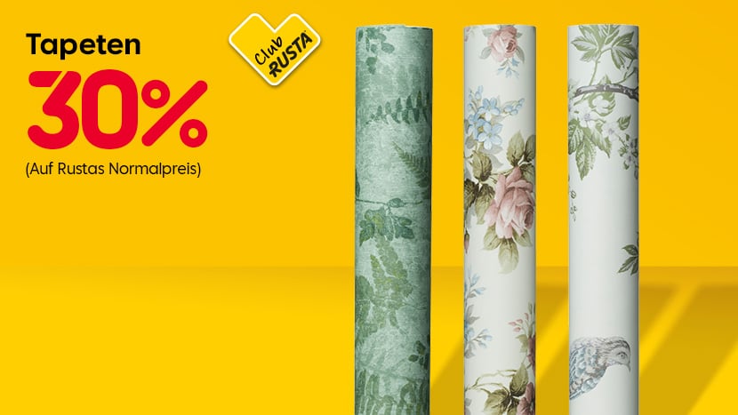 CLUB RUSTA: Tapeten 30%.