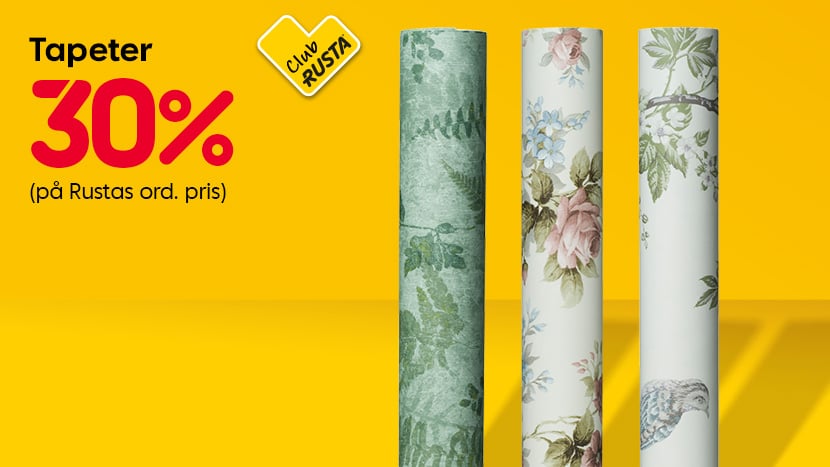CLUB RUSTA: Tapeter 30%.