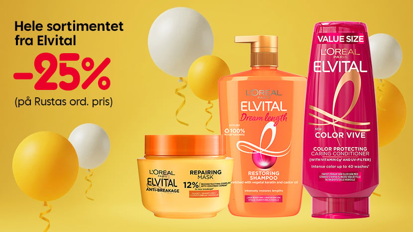 Hele sortimentet fra Elvital -25%.
