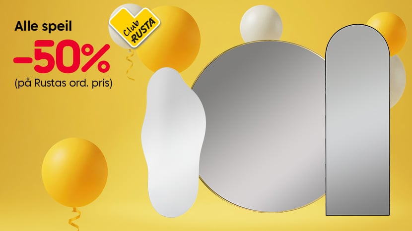 CLUB RUSTA: Alle speil -50%.