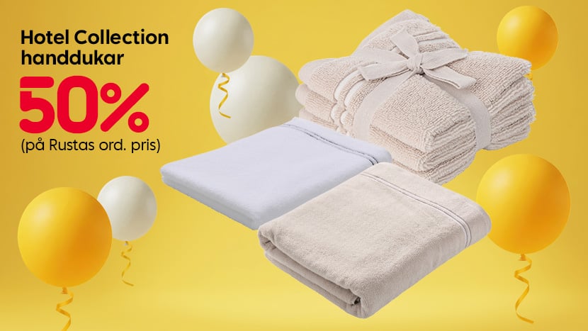 Hotel Collection handdukar 50%.
