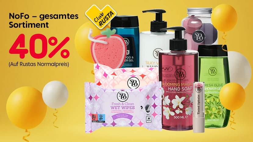 CLUB NoFo – gesamtes Sortiment 40%.