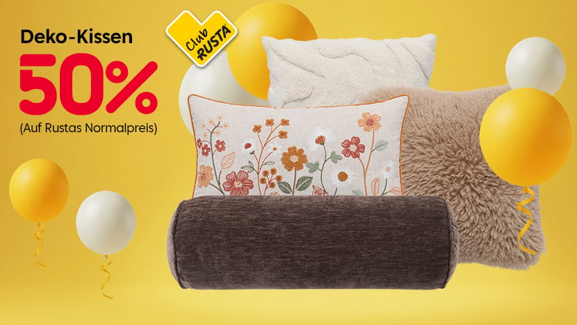 CLUB Alle Deko-Kissen 50%.