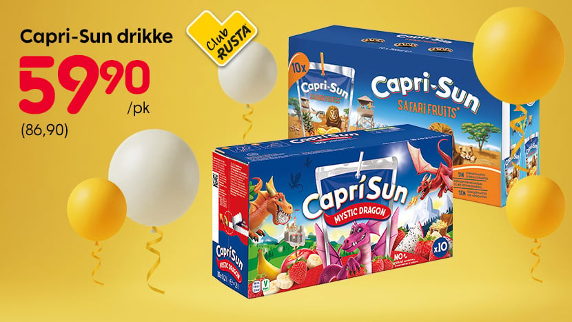 CLUB Capri-Sun drikke 59,90/pk (86,90).