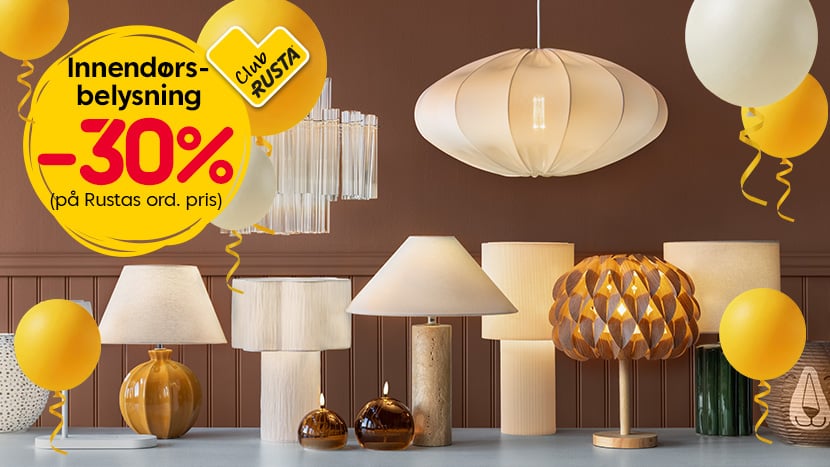 CLUB Innendørsbelysning -30%.
