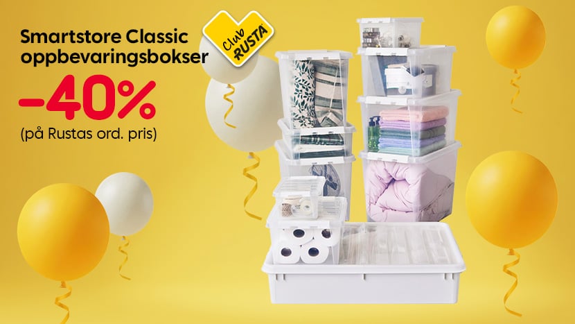 CLUB Smartstore Classic oppbevaringsbokser -40%.