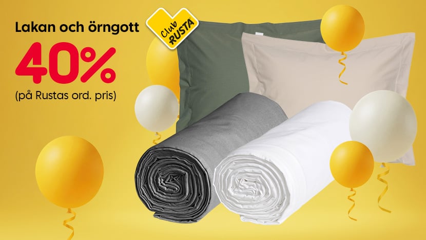 CLUB Alla lakan och örngott 40%.