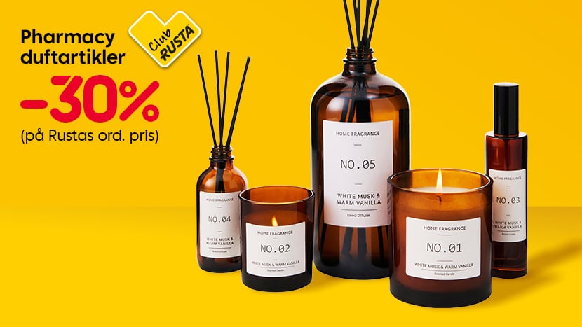 CLUB RUSTA: Pharmacy duftartikler -30%.