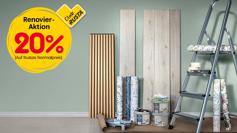 CLUB RUSTA: Renovier-Aktion 20%.