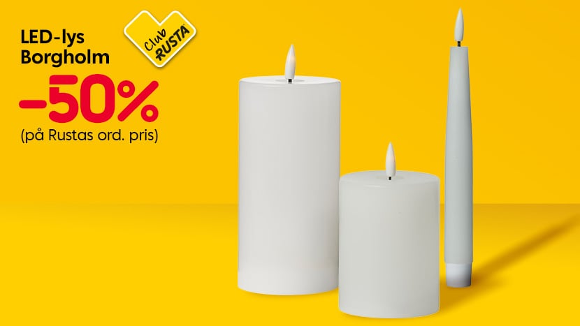 CLUB RUSTA: LED-lys Borgholm -50%.