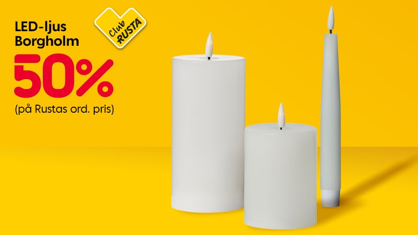 CLUB RUSTA: LED-ljus Borgholm 50%.