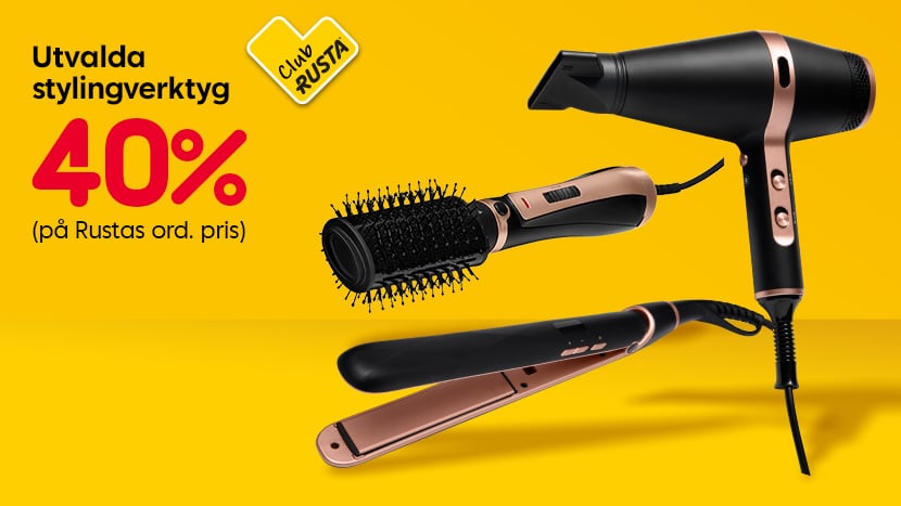 CLUB RUSTA: Stylingverktyg 40%.