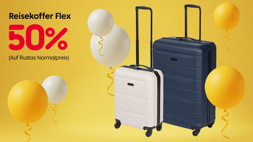 Reisekoffer Flex 50%.