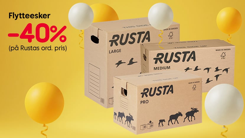 Flytteesker -40%.