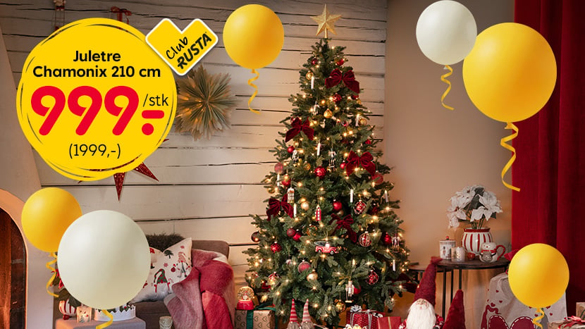 CLUB RUSTA: Juletre Chamonix 210 cm 999,- (1999,-).