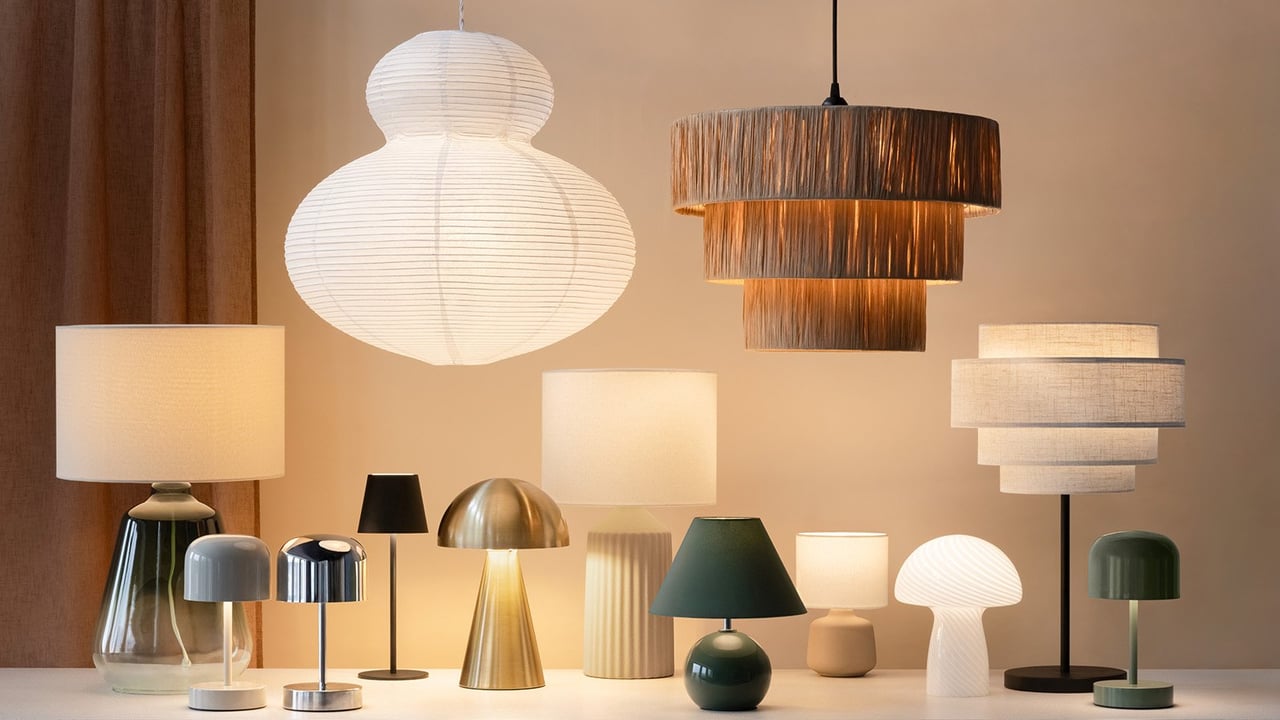 Tischlampen und Deckenleuchten