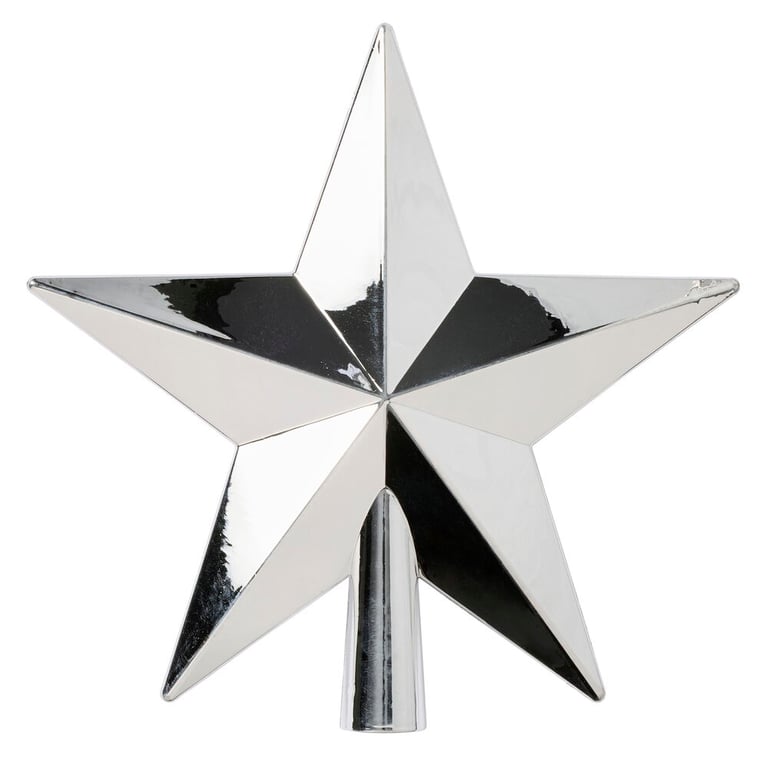 Stern für Weihnachtsbaumspitze 20 cm Silber