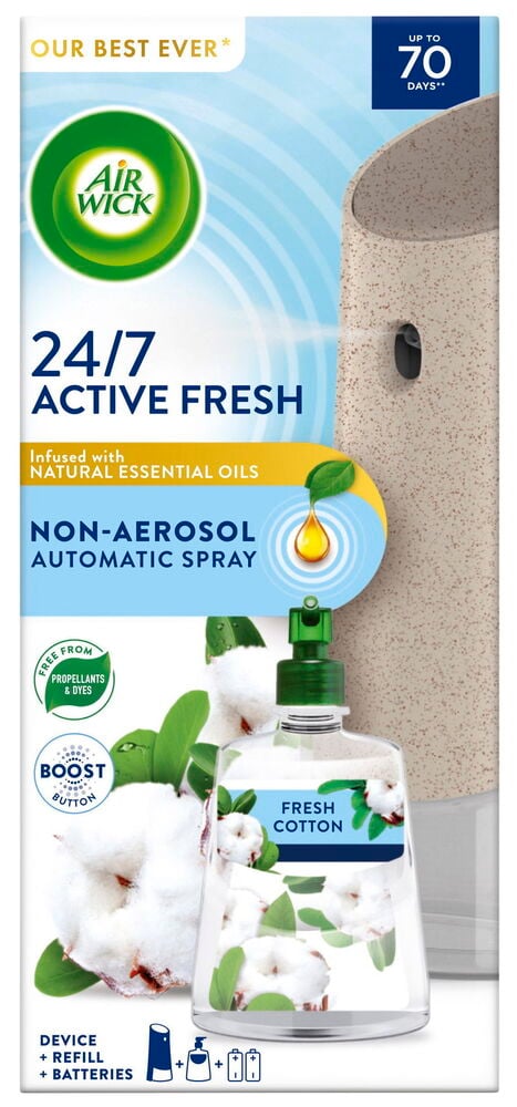 Automatischer Lufterfrischer Air Wick Active Fresh 228 ml Fresh cotton