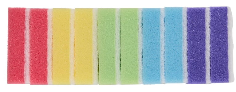 Küchenschwamm 10 er-Pack Verschiedene Farben