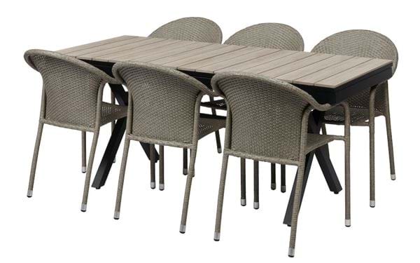 Bord Florens, utdragbart + 6 stolar Provence