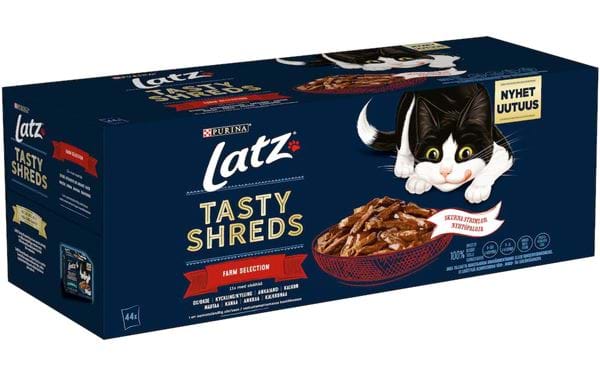 Våtfôr, katt Latz Tasty Shreds