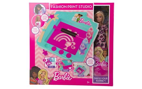 Print-Set mit Puppe Barbie