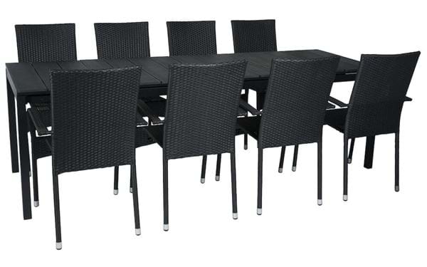 Ausziehbarer Tisch Barcelona + 8 Stühle Milano