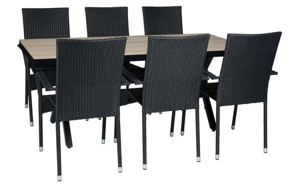 Bord Florens + 6 stoler Milano