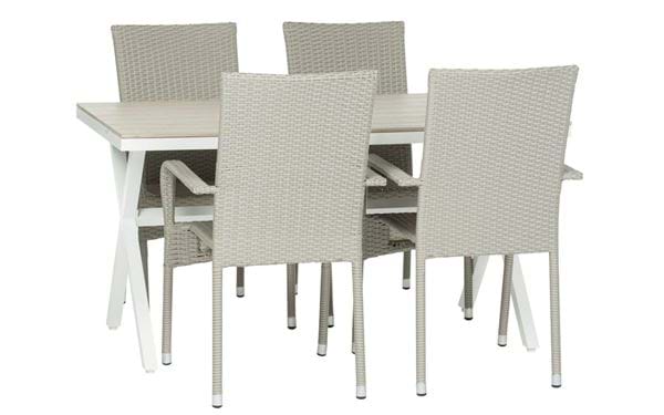 Bord Florens + 4 stoler Milano