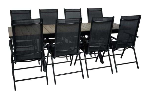 Bord Florens, utdragbart + 8 stolar Neapel