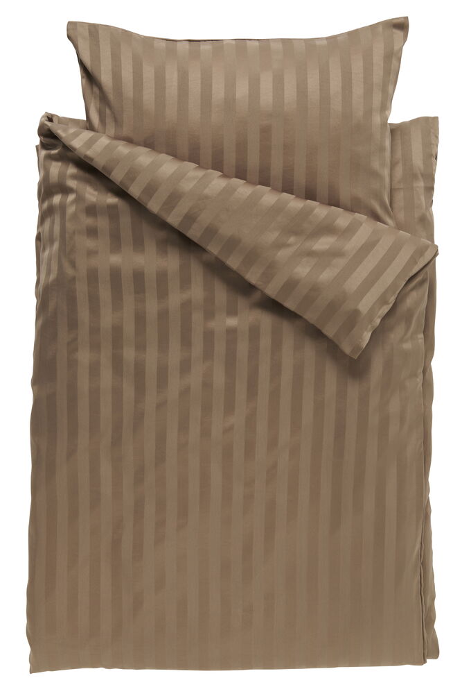 Påslakanset Satin 150x200 cm Ljusbrun Polyester