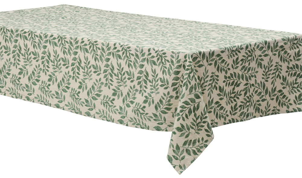 Duk Elsaform Leaves 140x220 cm Dusty Green Bomull
