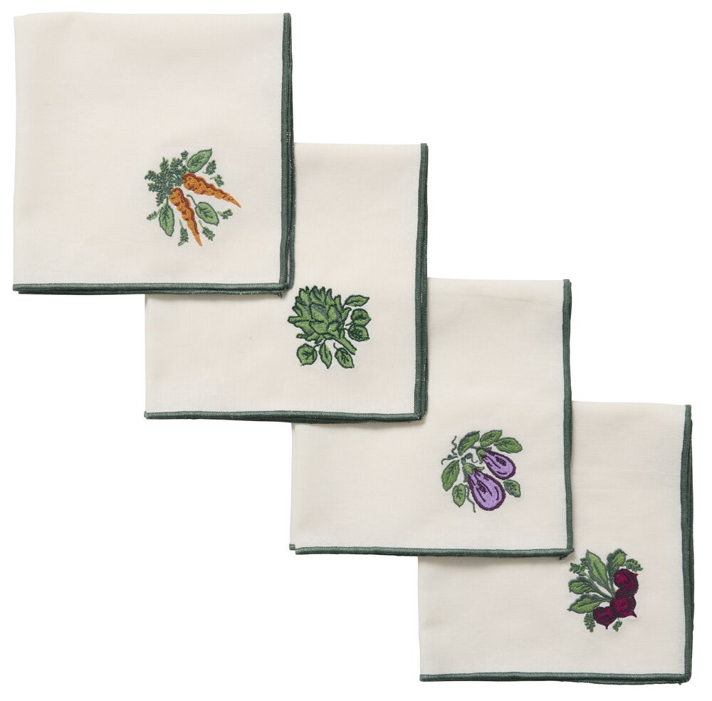 Tygservetter Harvest 40x40 cm, 4-pack Off-white Bomull