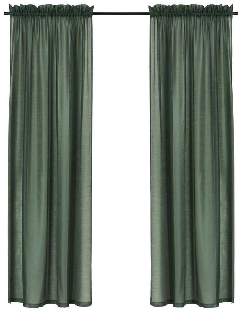 Gardinlängder Kim 135x250 cm Mid Green Polyester 2-pack