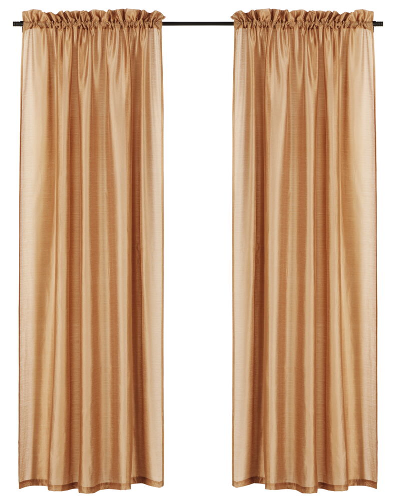 Gardinlängder Kim 135x250 cm Hasselnöt Polyester 2-pack