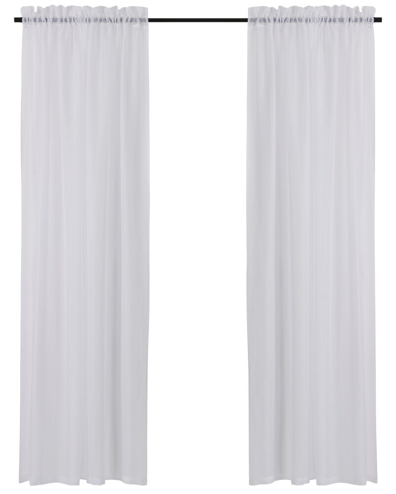 Gardinlängder Kim 135x250 cm Vit Polyester 2-pack