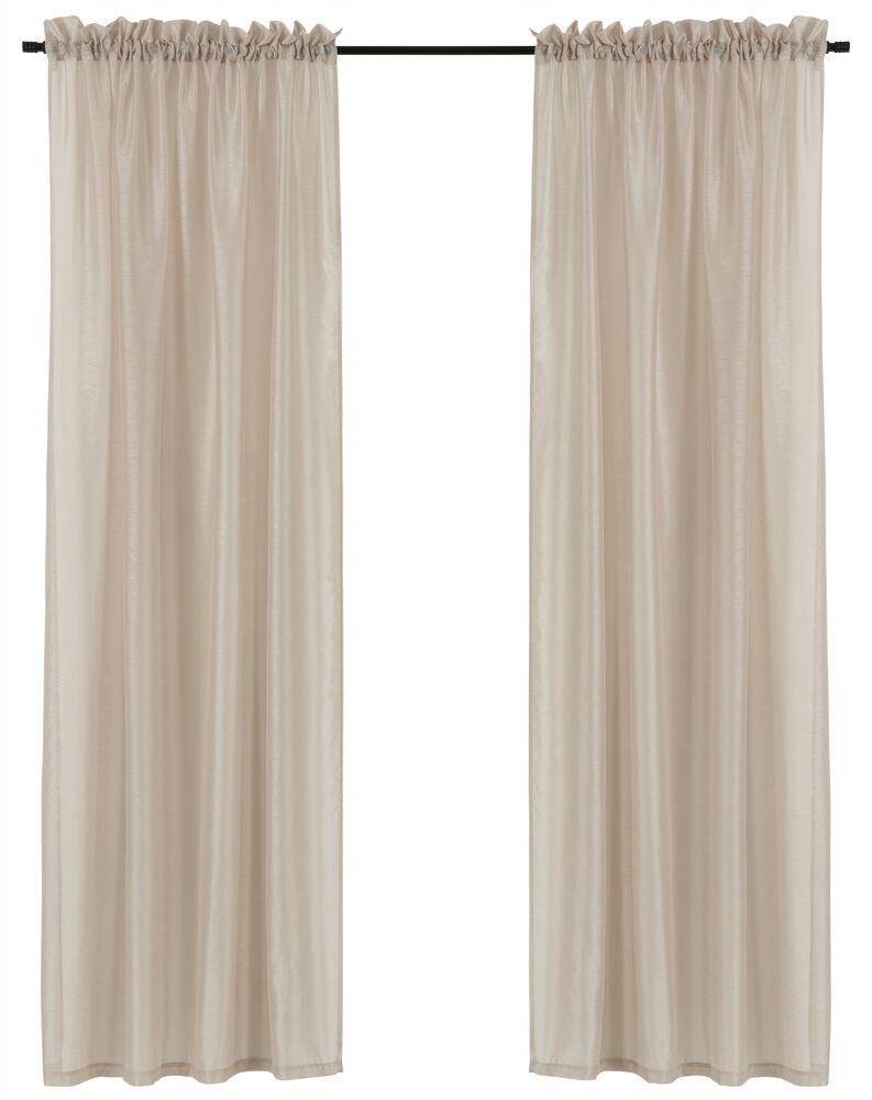 Gardinlängder Kim 135x250 cm Natur Polyester 2-pack