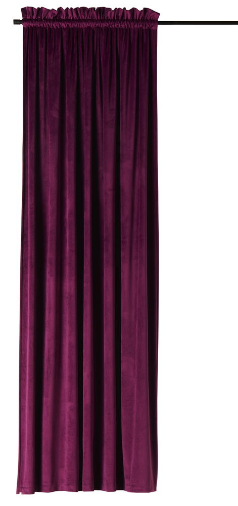 Gardinlängd Vivi 135x220 cm Plommon Polyestersammet 1-pack