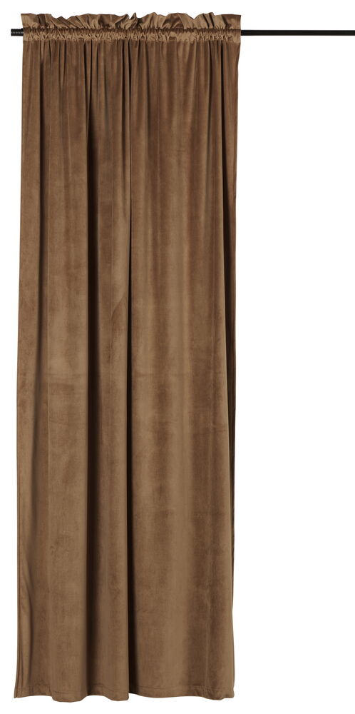 Gardinlängd Vivi 135x220 cm Hasselnöt Polyestersammet 1-pack
