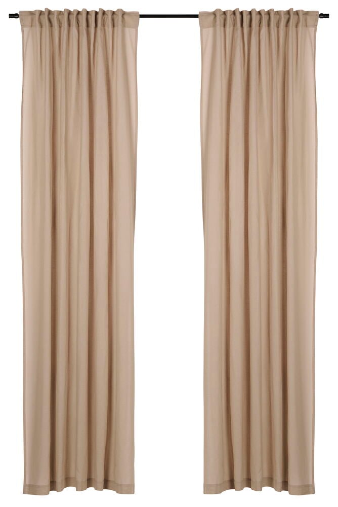 Gardinlängder Lovisa 135x250 cm Mullvad Bomull 2-pack