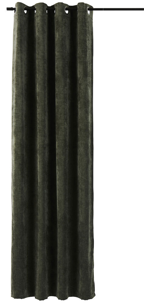 Gardinlängd Vintage 135x220 cm 1-pack Mörkgrön Polyestersammet