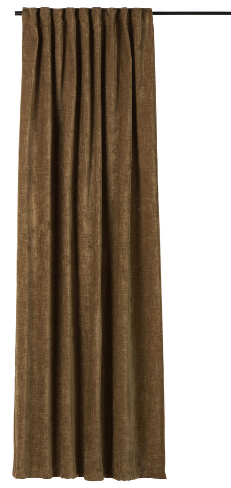 Gardinlängd Vintage 135x250 cm Konjak Polyestersammet 1-pack