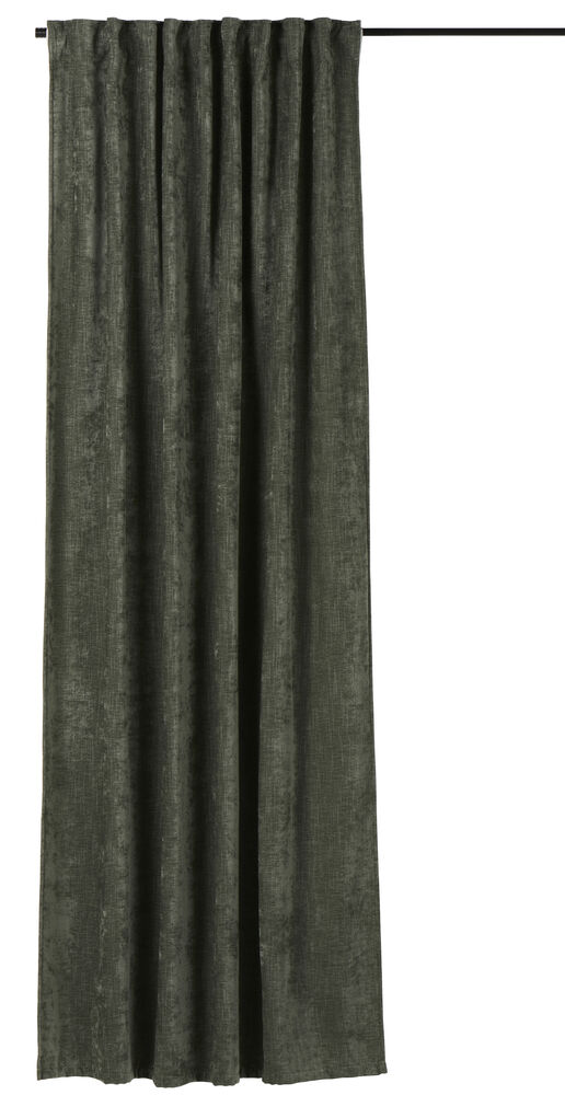 Vorhang Vintage 135x250 cm Dunkelgrün Polyestersamt
