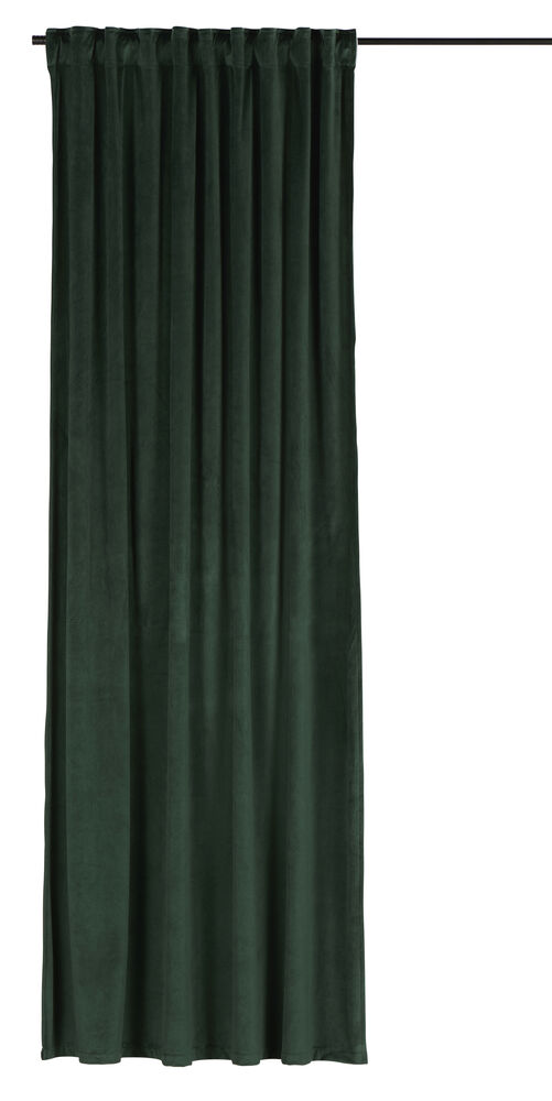 Gardinlängd Violetta 135x250 cm Grön Polyestersammet 1-pack