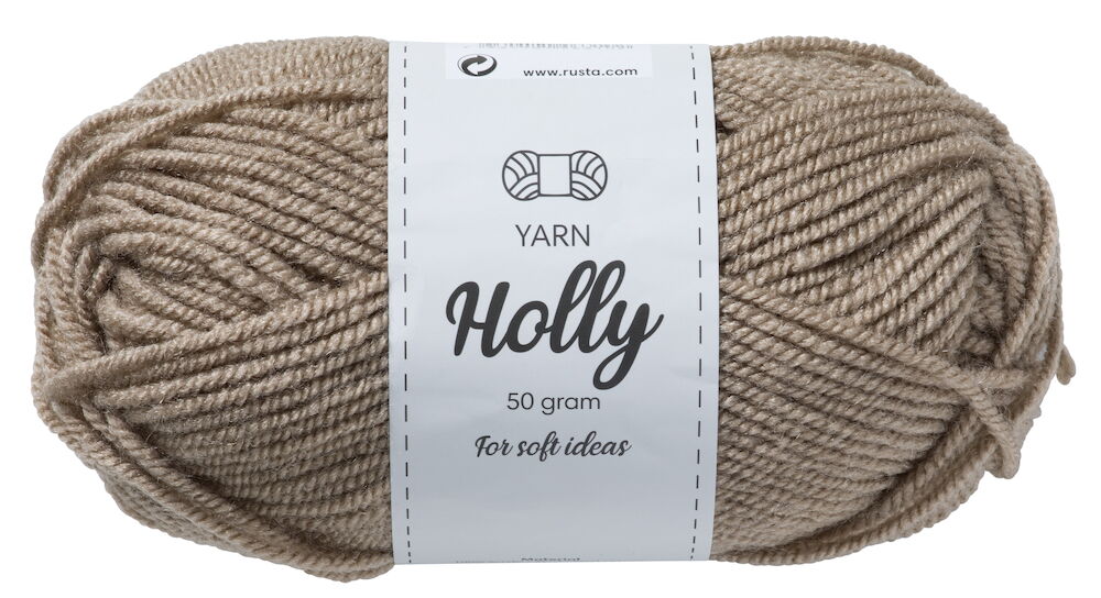 Garn Holly 50 g Ljusbrun